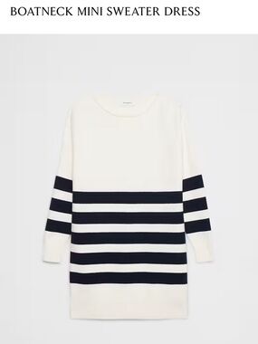BOATNECK MINI SWEATER DRESS